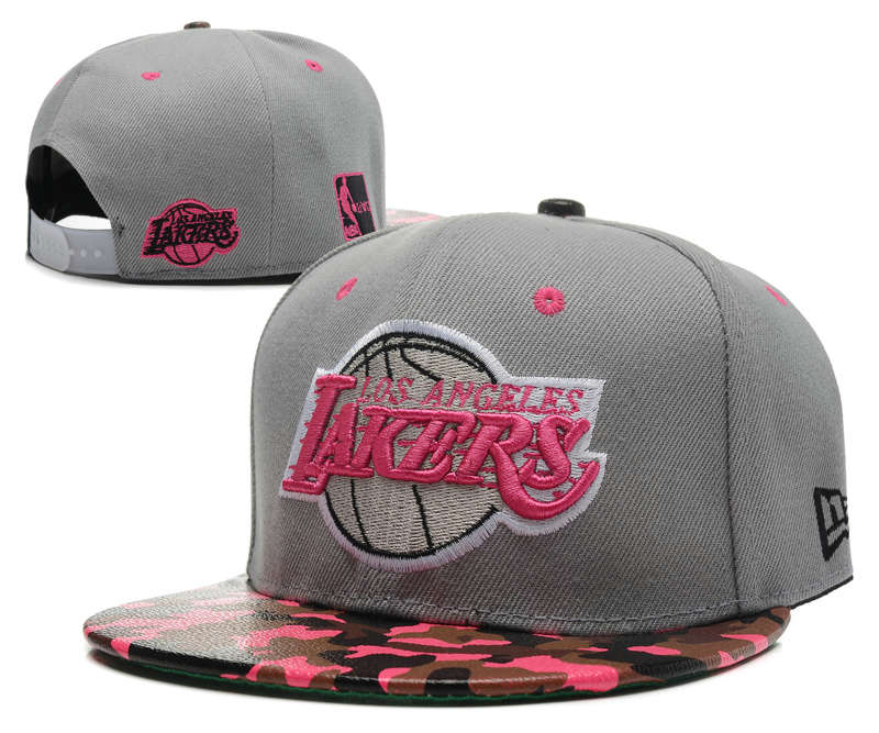 Los Angeles Lakers Grey Snapback Hat SD 0613